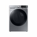 Almo 7.5 cu. ft. Smart Wi-Fi Enabled Gas Dryer with Steam Sanitize+ and Reversible Door in Platinum DVG45B6300P